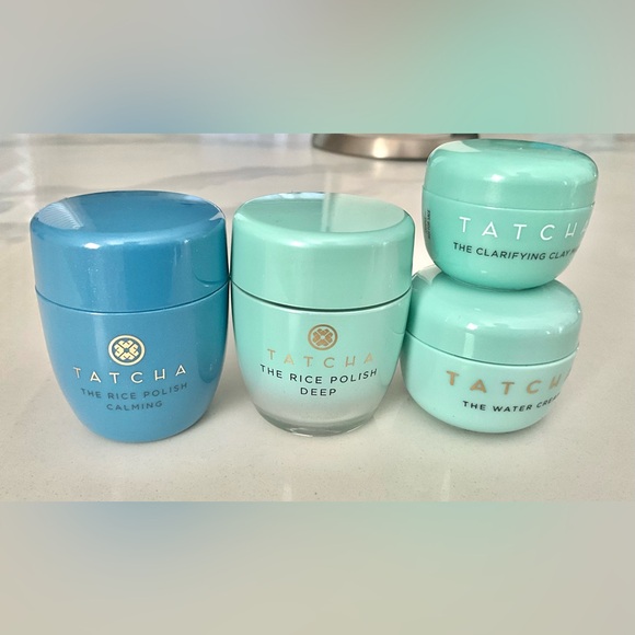 Tatcha Skincare Mini Bundle – Rice Polish Water Cream & Clarifying Clay Mask